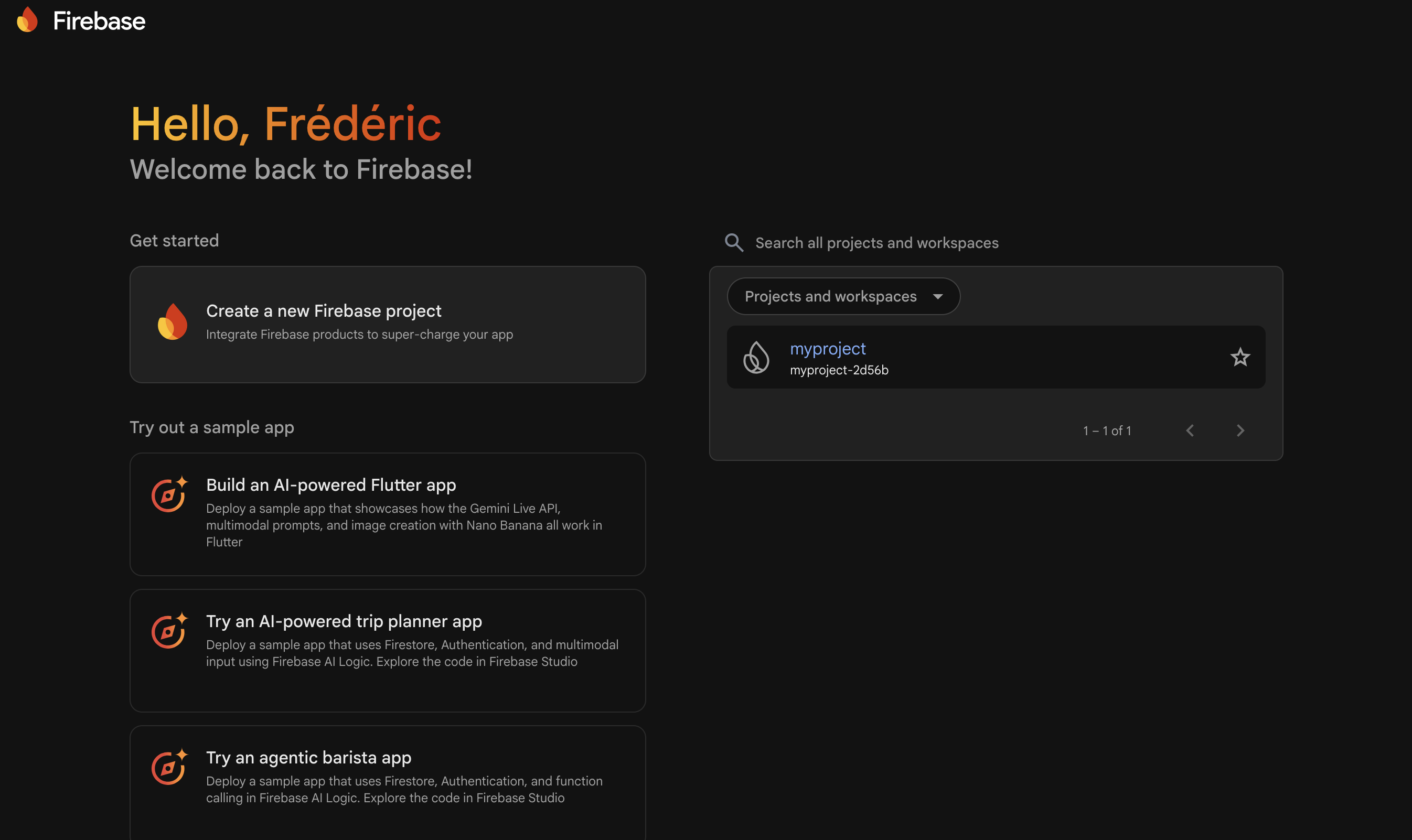 Firebase setup — step 5