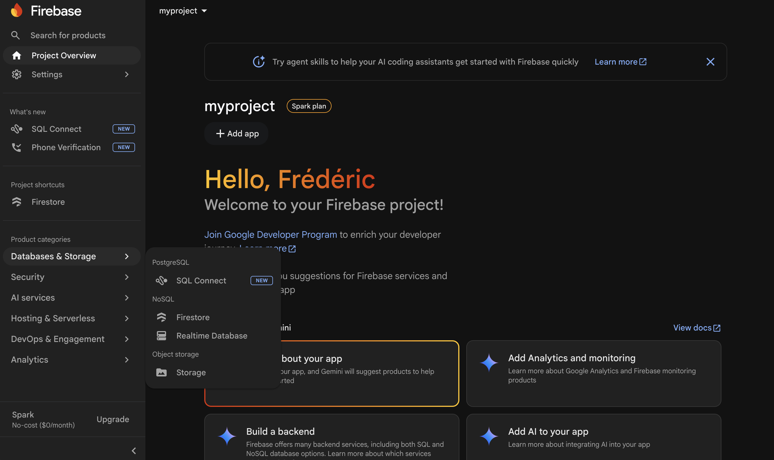 Firebase setup — step 6