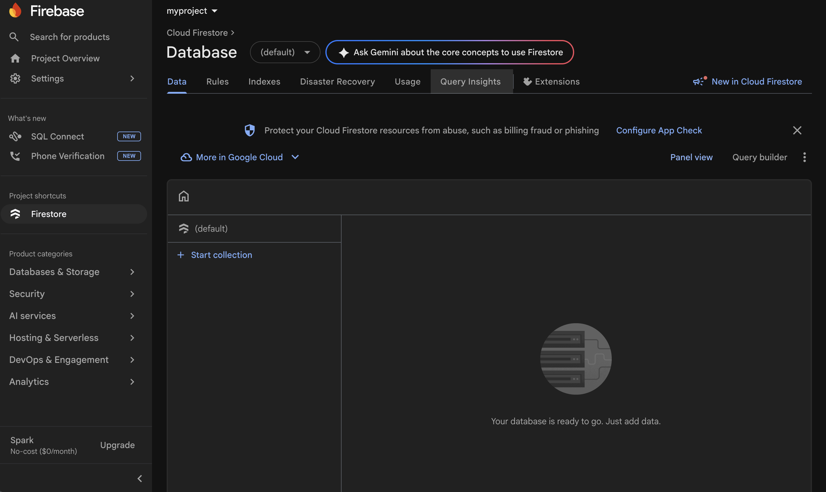 Firebase setup — step 11