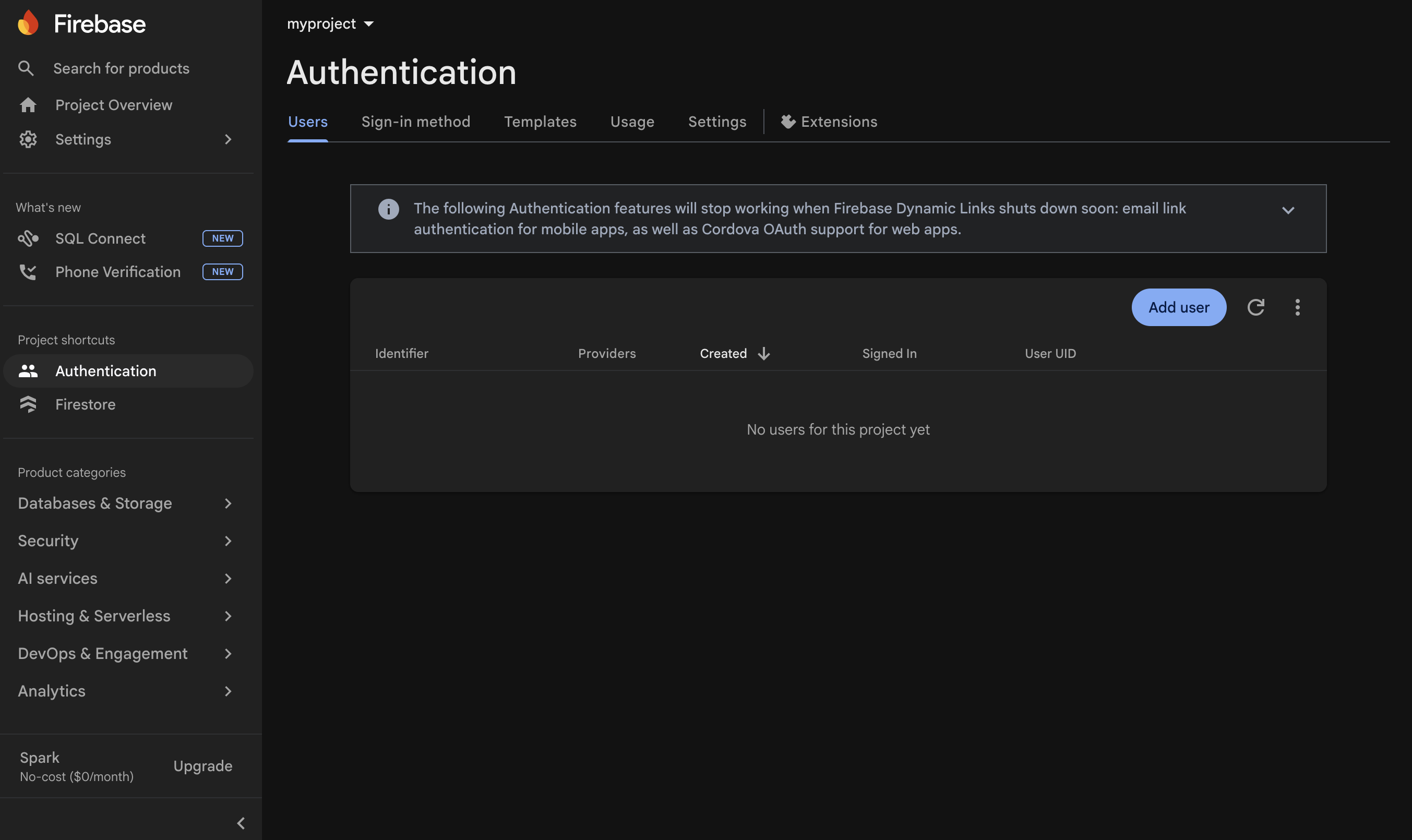 Firebase setup — step 17