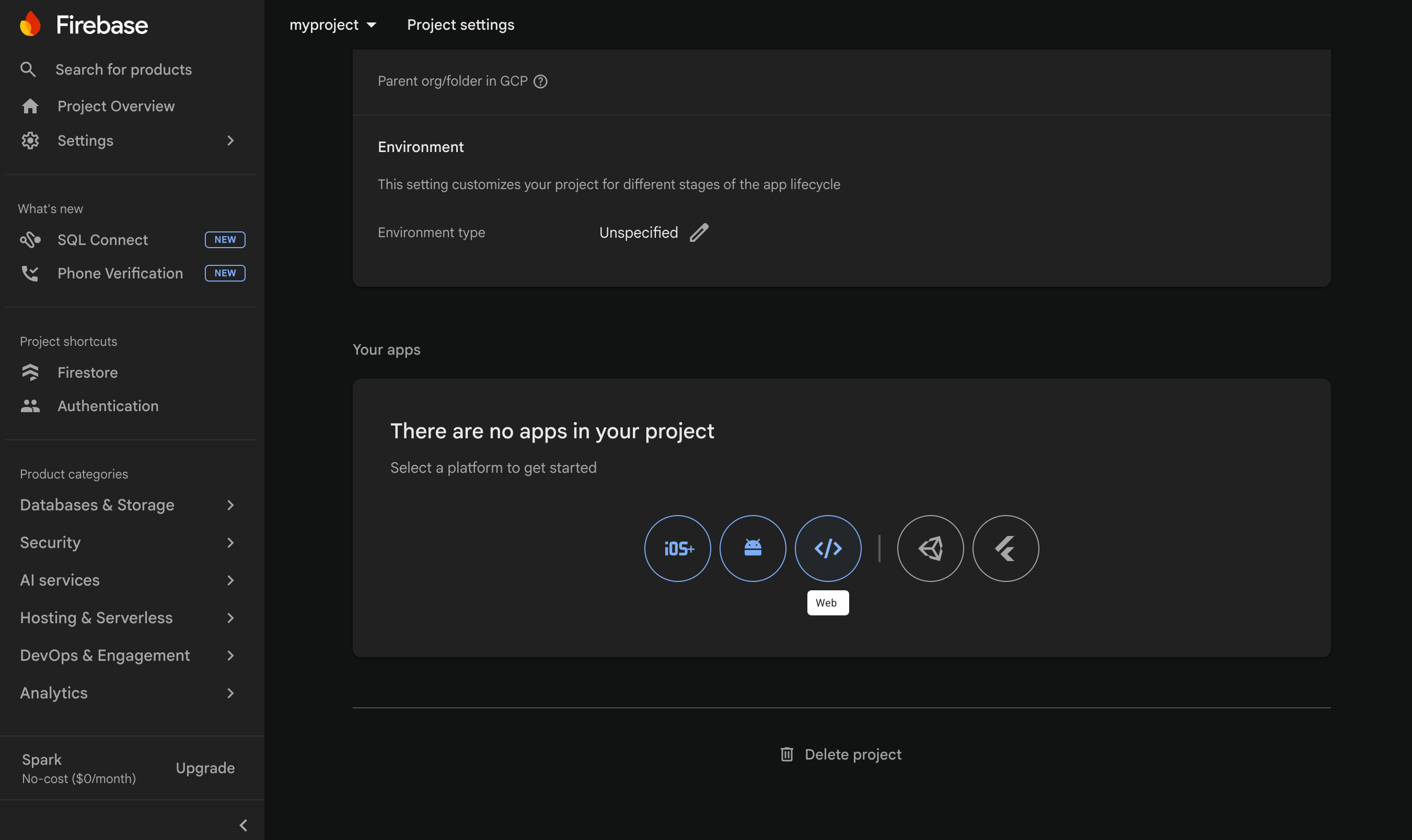 Step 19 — point 3: register a web app